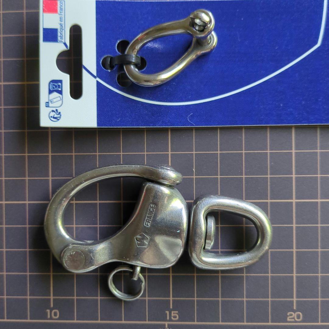 WICHARD ステンレス スイブル・スナップシャックル キーホルダー