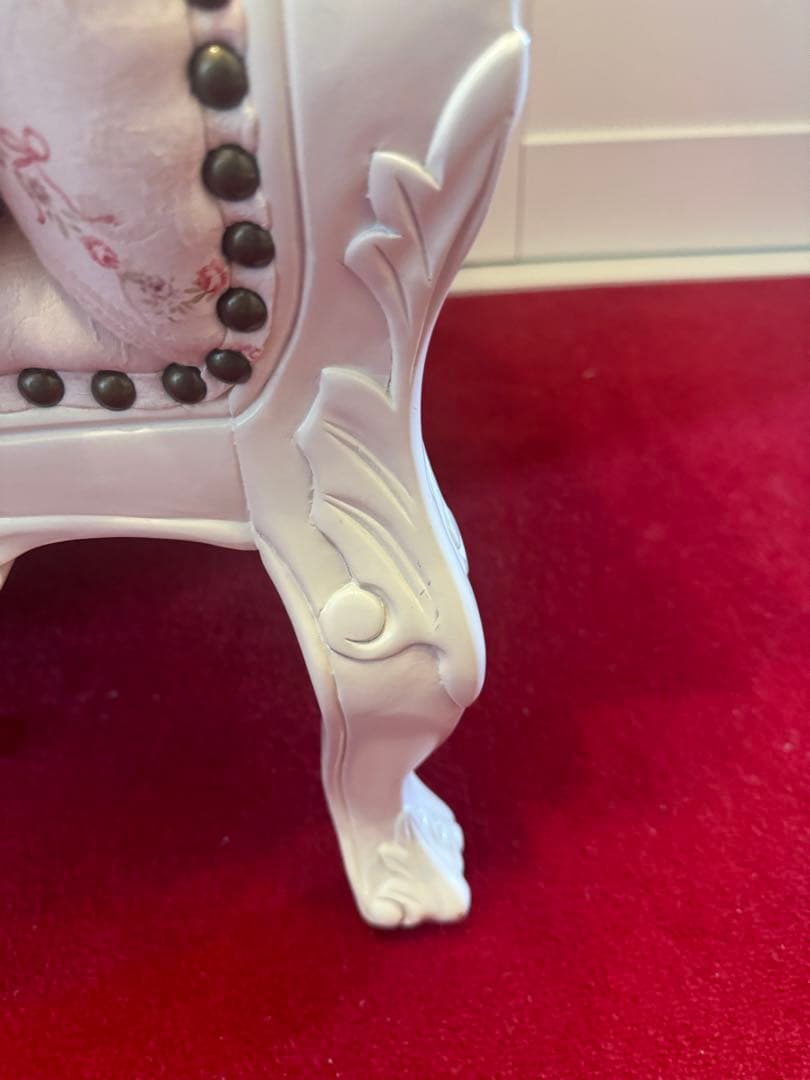 【美品】スクレドゥフィーユ・姫系・ロココ調・アンティーク・猫脚・1人掛けソファ