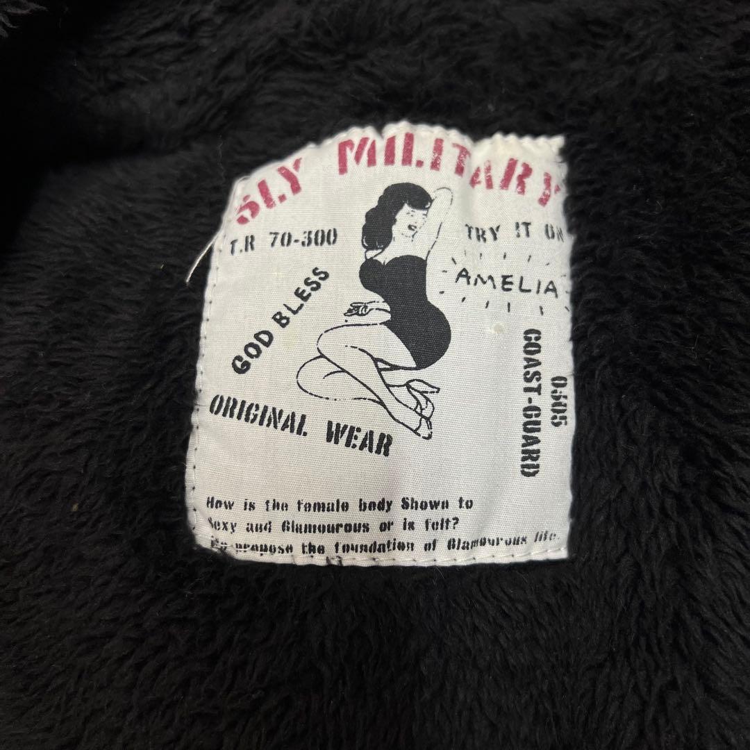 平成ギャル　y2kグランジ　ダークコア　リアルファー付き　モッズコート　ギミック