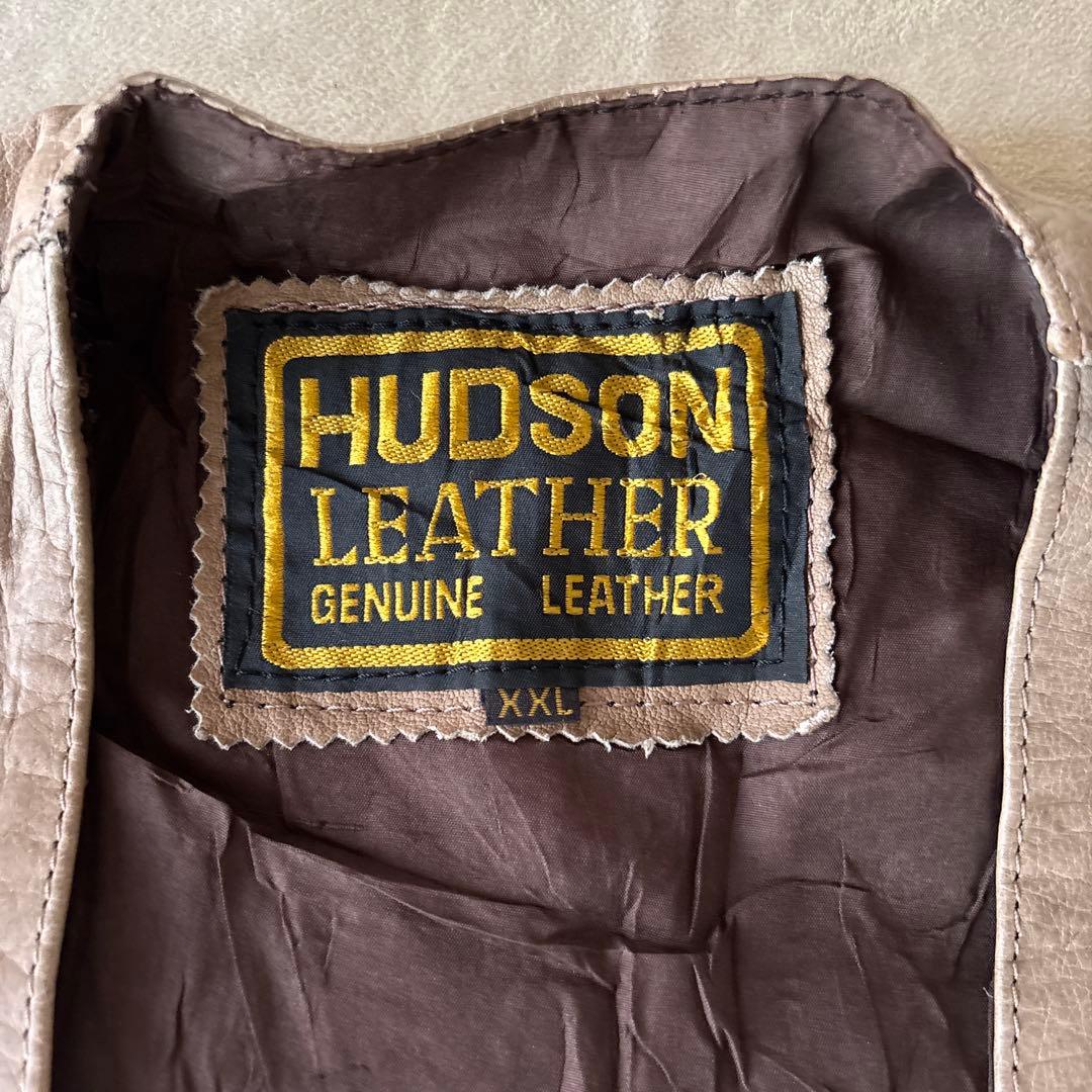 HUDSON LEATHER フリンジ レザージャケットＸＸＬ￼スナップボタン￼
