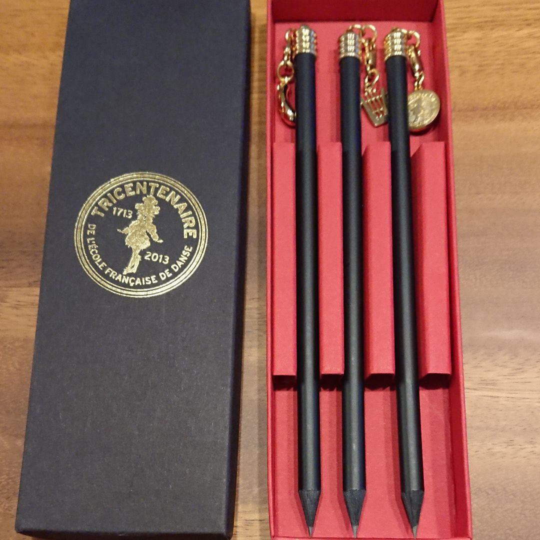 《新品未使用》フランス パリ オペラ座 バレエ学校 記念鉛筆 3本セット 箱入