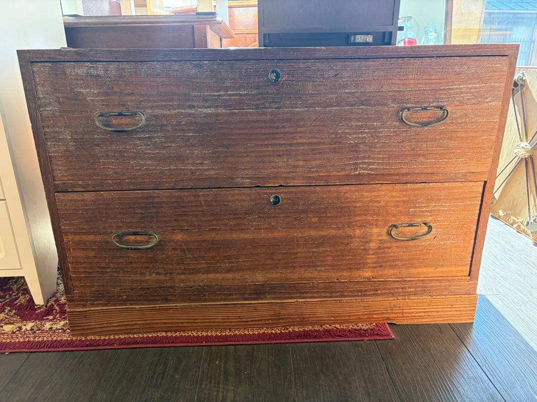 桐箪笥 アンティーク 和　日本箪笥 古家具 時代箪笥 収納棚 無垢材6段引出し