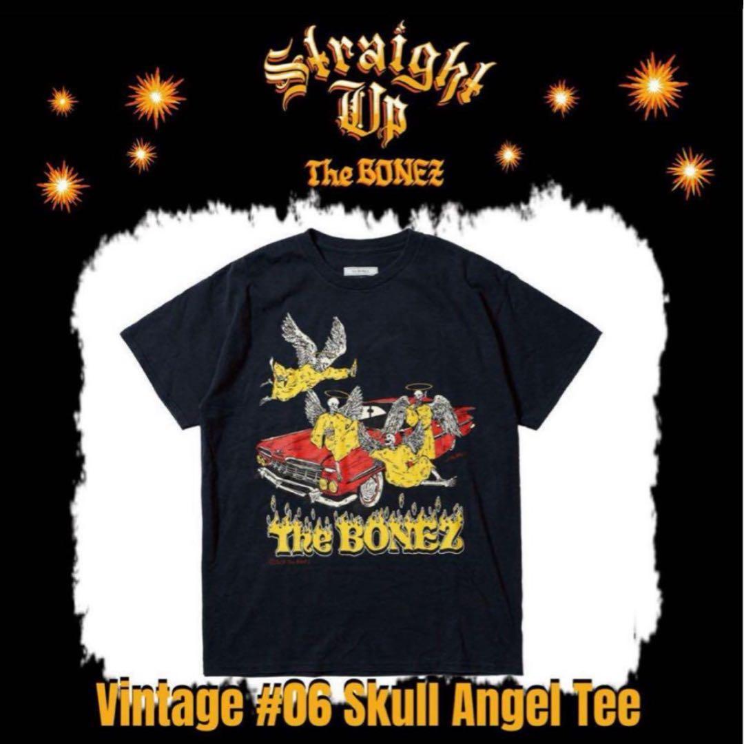 the BONEZ Vintage Skull Angel Tee Tシャツ
