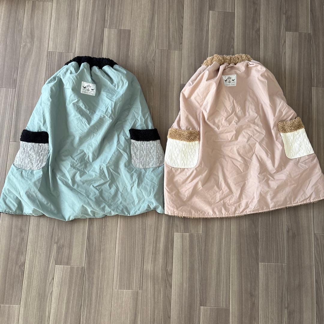 【DORACO】子ども乗せ自転車用 ブランケット 2色セット（ピンク&ブルー）