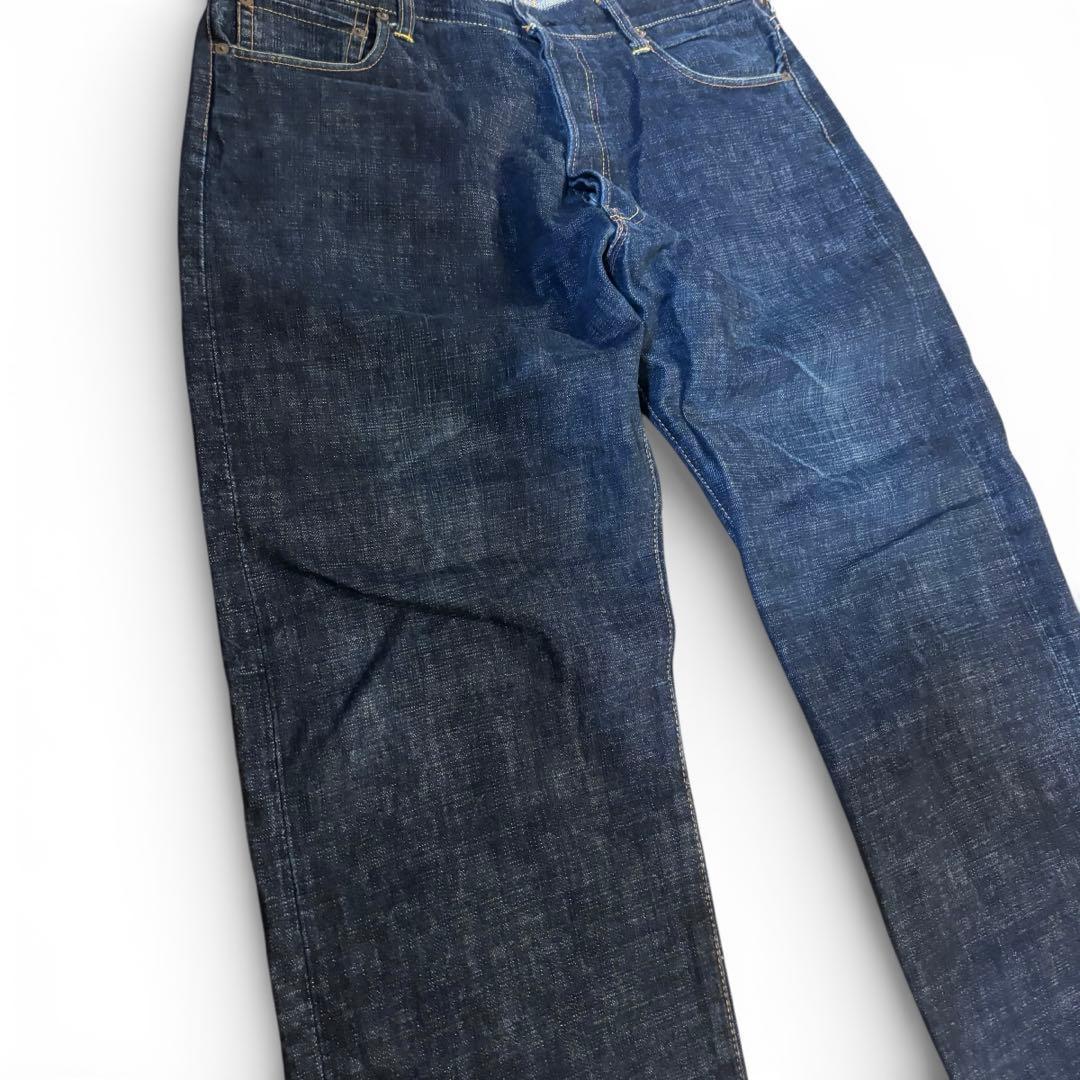 戸*妹様 EVISU エビス 大黒 レザー ブラック ビックカモメ 赤耳 W36