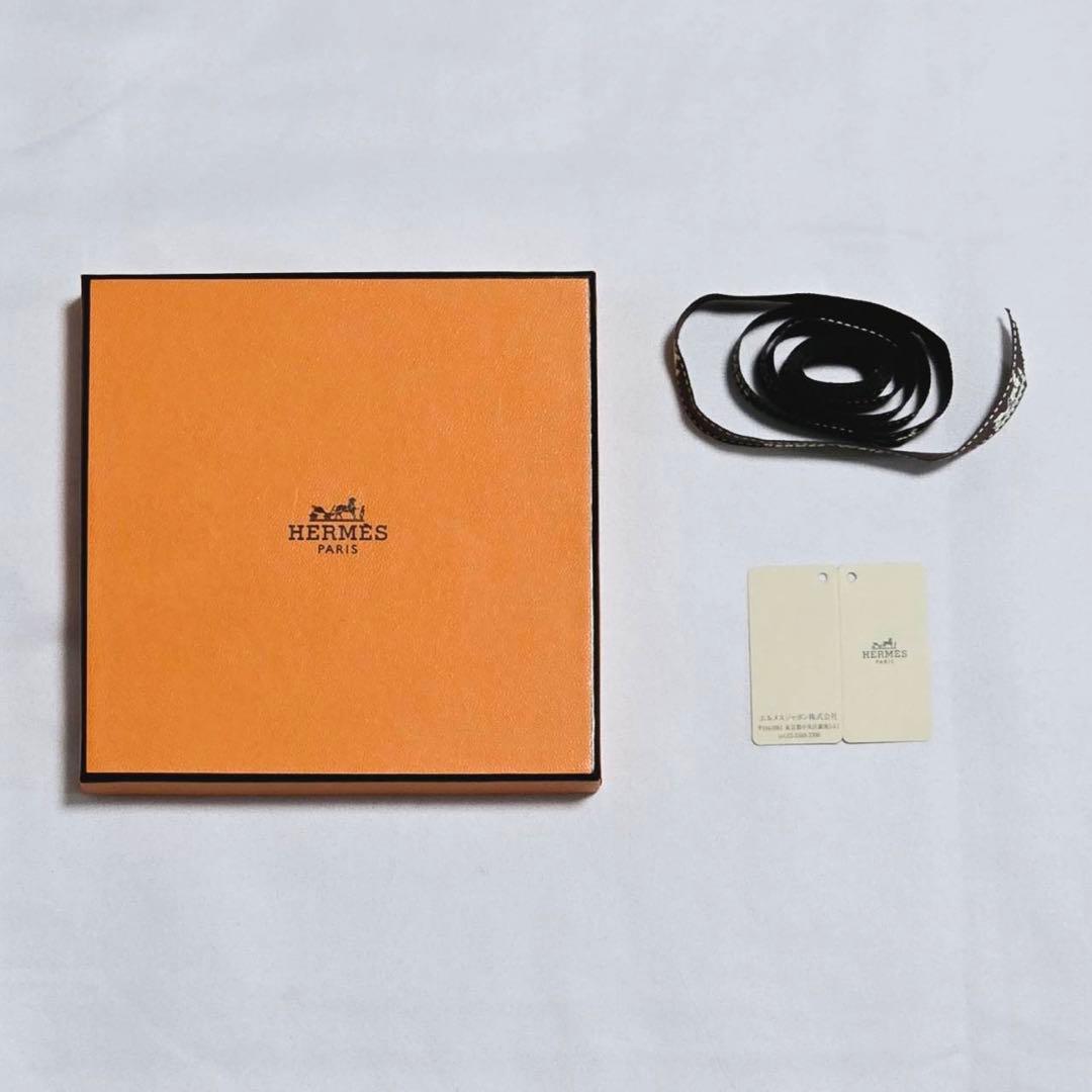 極美品 ★HERMES★ ハンカチ 冬の祭典 綿100％ ホワイト ブルー 箱