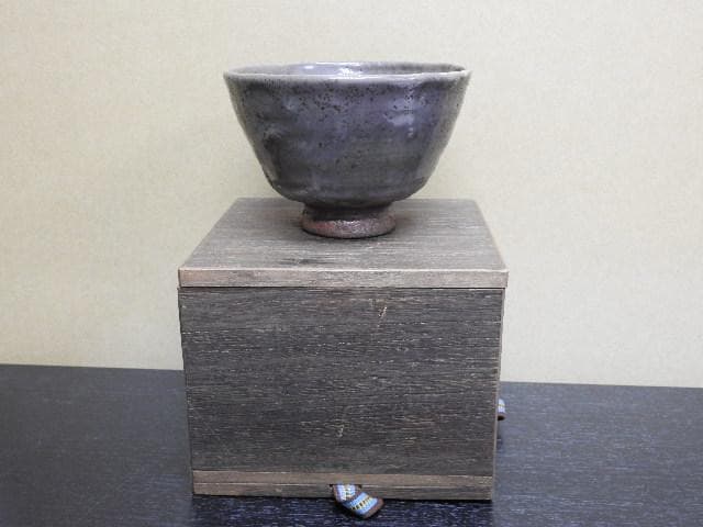 寿山萩茶碗　保存箱有　MA１５３