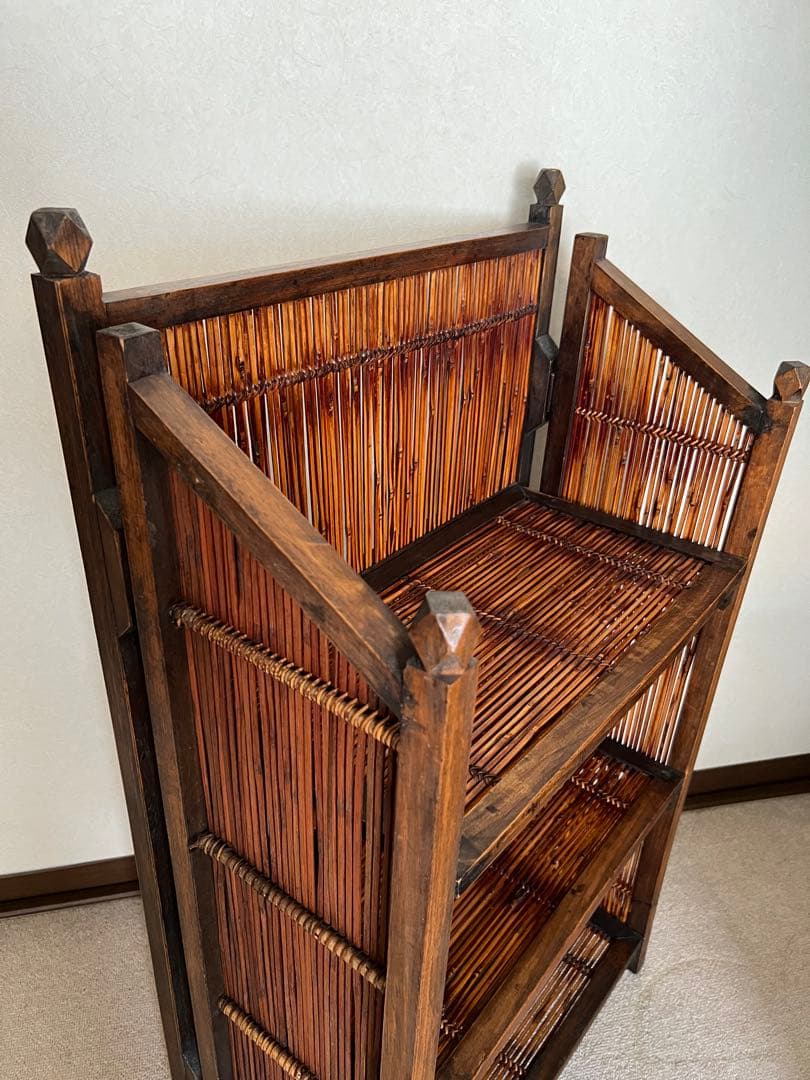 アジアンスタイル 竹製シェルフ 3段 ① バリ インドネシア