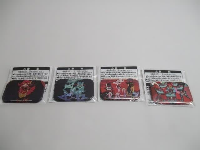 【未開封品】ハズビン・ホテルへようこそ　スクエア缶バッチ　４種セット