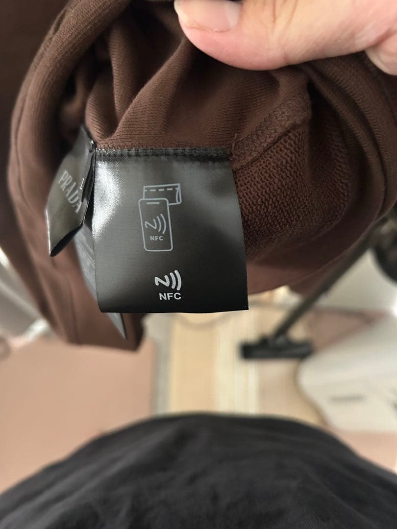 PRADA プラダ　　コットンフリース ポロシャツ　L