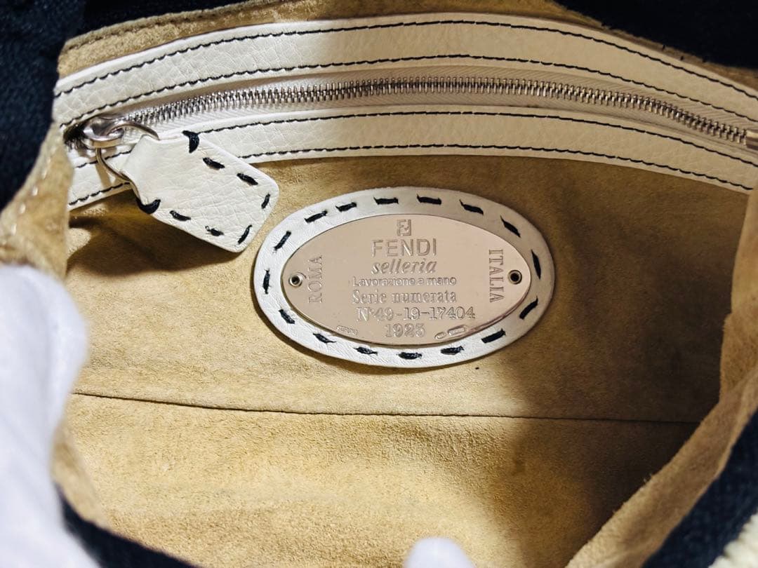 【ヴィンテージ】フェンディ　FENDI 刺繍 バッグ バケット バゲット　花