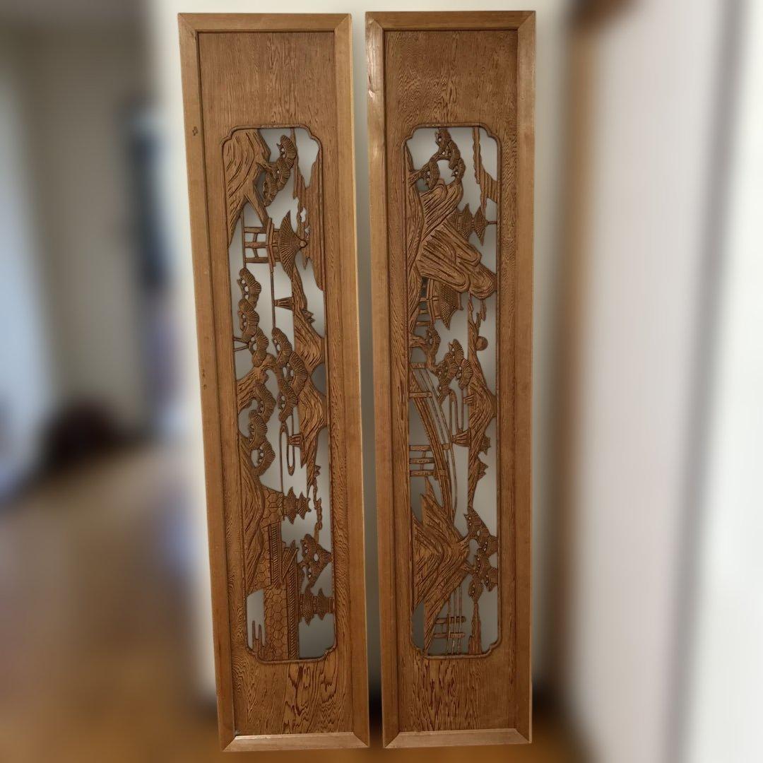 屋久杉　欄間　高級　中古品　サイズ:187センチ×40.5センチ×3センチ