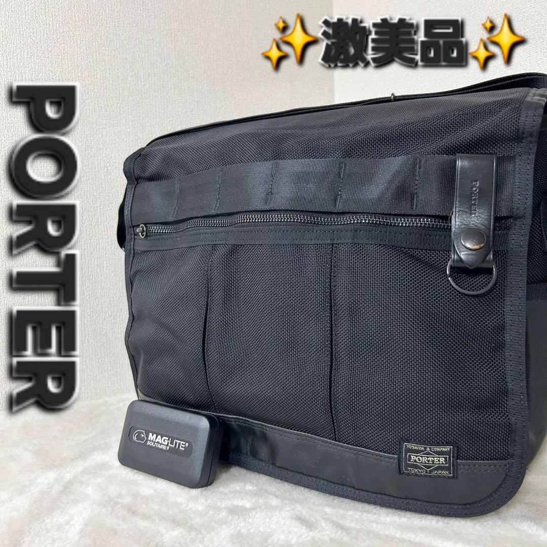 ✨極美品✨ポーター タンカー ショルダーバッグ Lサイズ マグライト付き