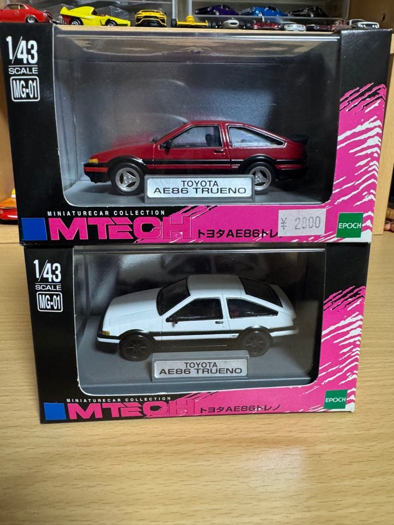 エムテック　1/43 ミニカー　トヨタ　AE86 トレノ　2個まとめ売り