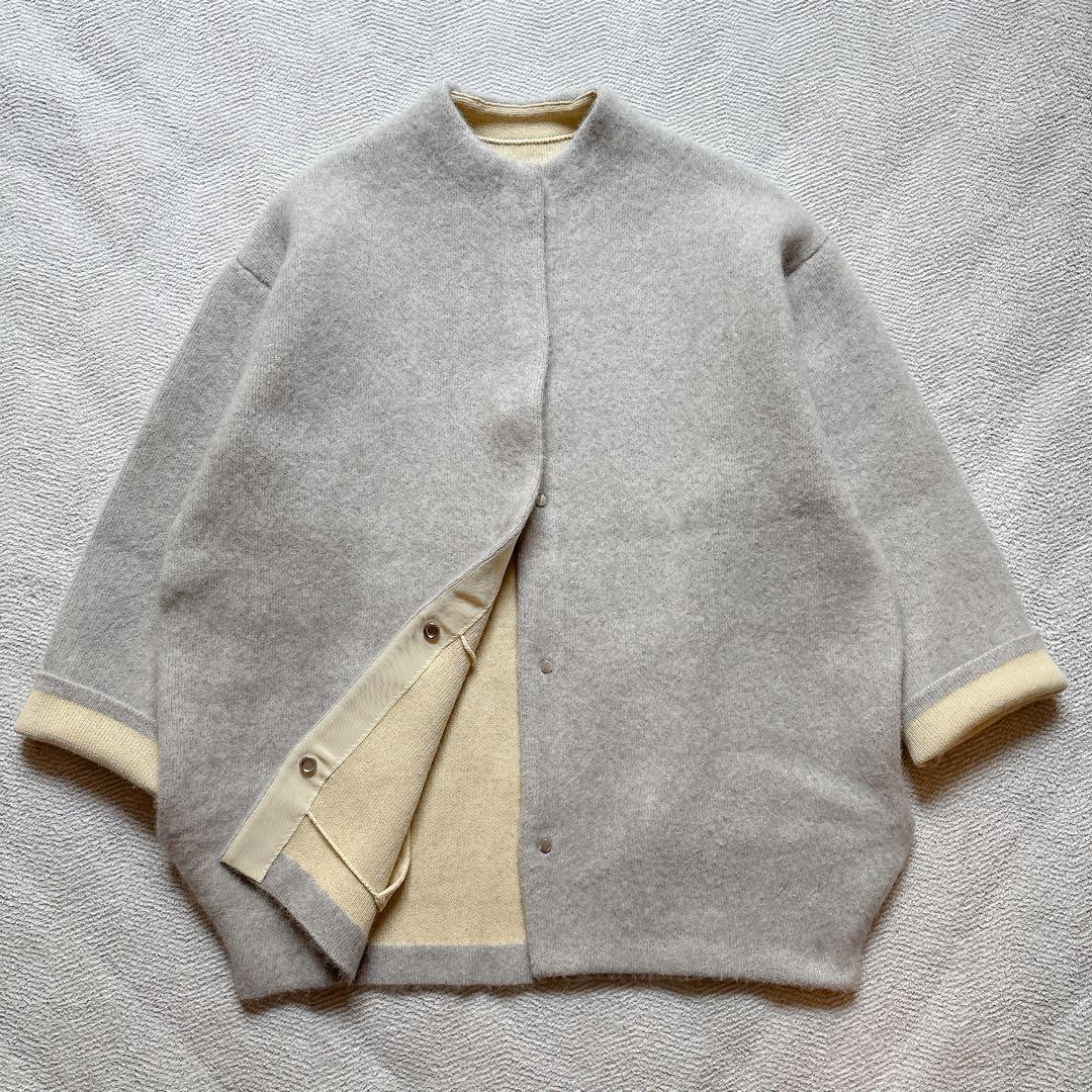 24AW エレンディーク ベーシックCNラクーンミックスWカーディガン 02