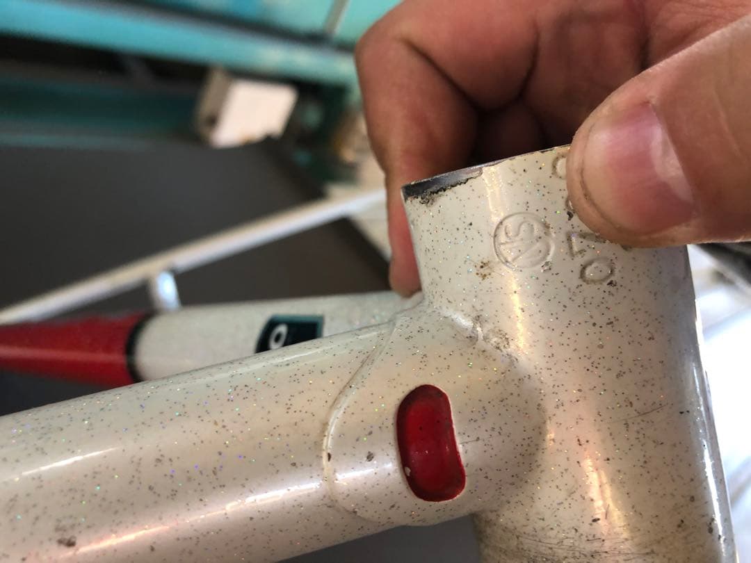 MAKINO マキノ　フレーム　競輪　njs刻印 bb無し　凹みあり？