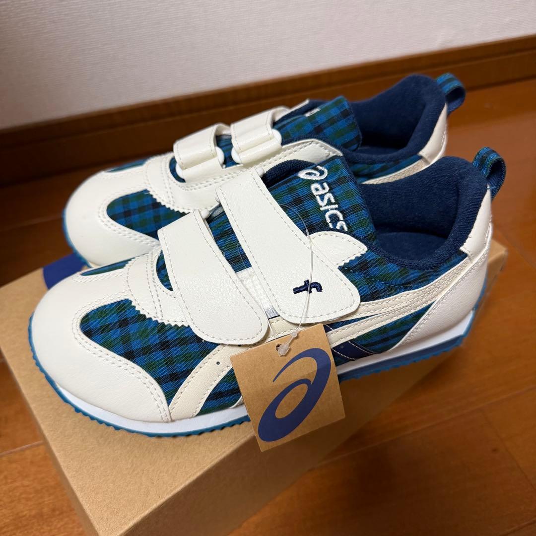 familiar　ファミリア　asics チェック柄 靴 新品　XB 21センチ