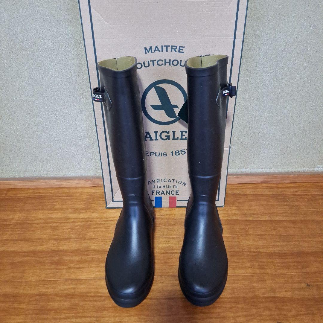 エーグル　AIGLE　シャンタベル　レインブーツ　ブラック