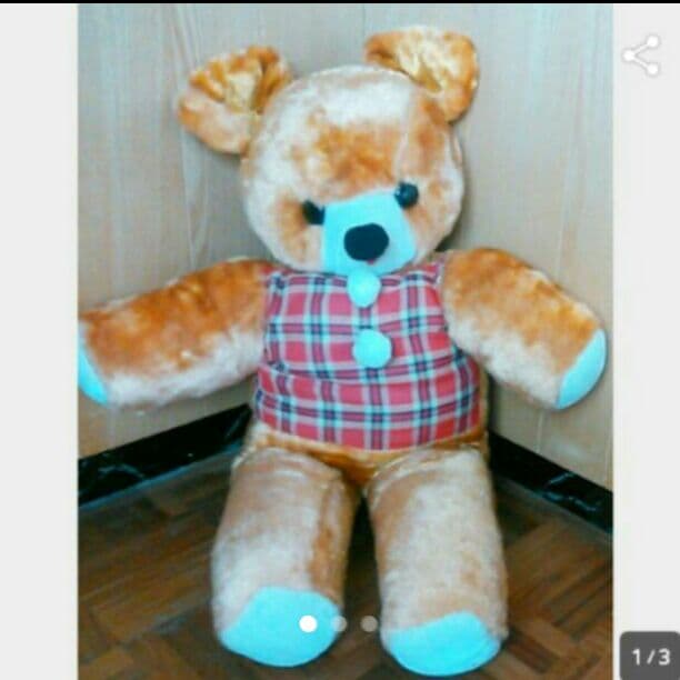 80cm アンティーク テディベア ぬいぐるみ 人形 昭和 レトロ ビンテージ