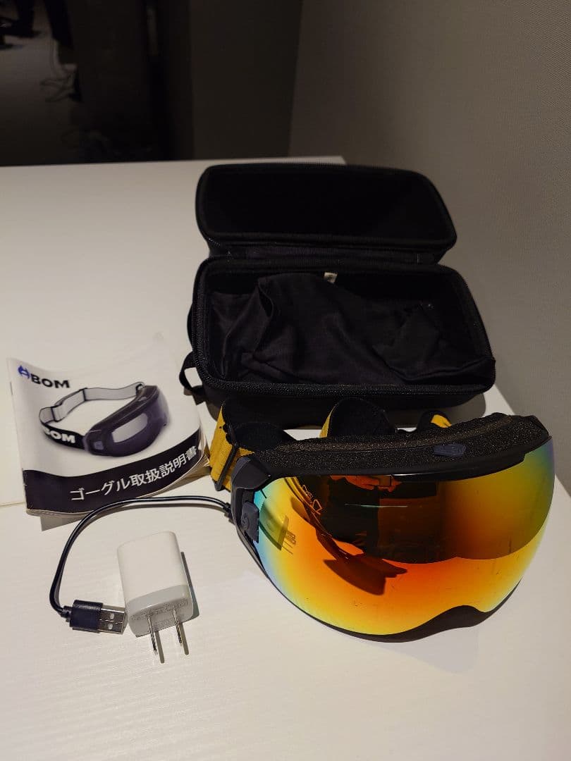 ABOM ONE ゴーグル SUNRISE RED MIRROR ケース付き