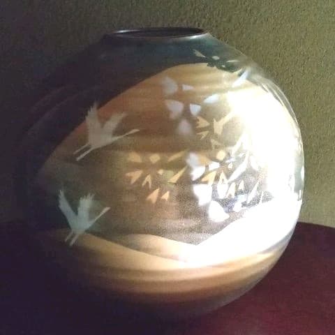 壺  九谷焼  (久谷旭山)