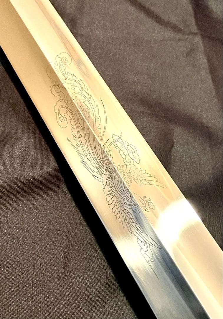 貴重！中国武術 太極拳用 楊氏龍泉ステンレス製剣 しなり有 カンフー 専用袋付