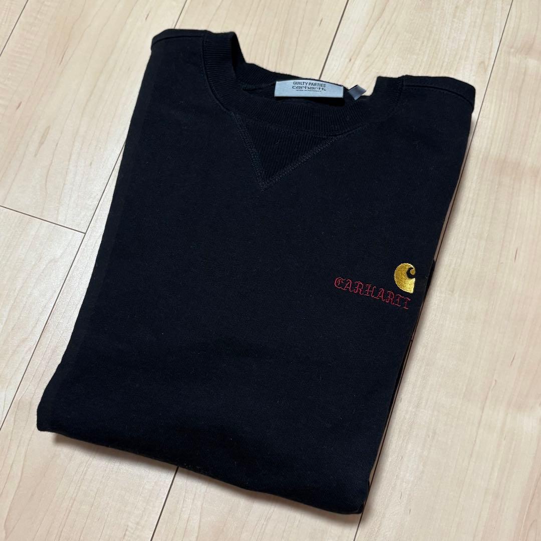 carhartt wakomaria コラボ スウェット トレーナー ブラック