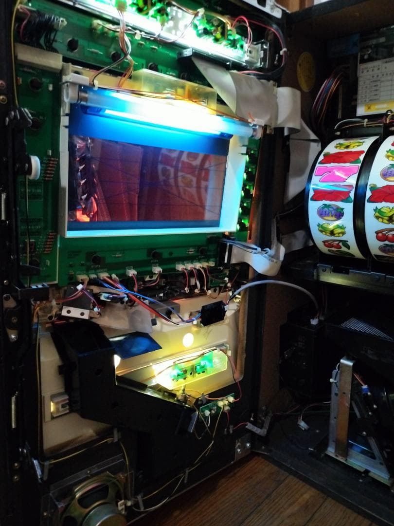 【パチスロ実機】パイオニア★『初代』ハイビ30【不要機付】４号機・希少台