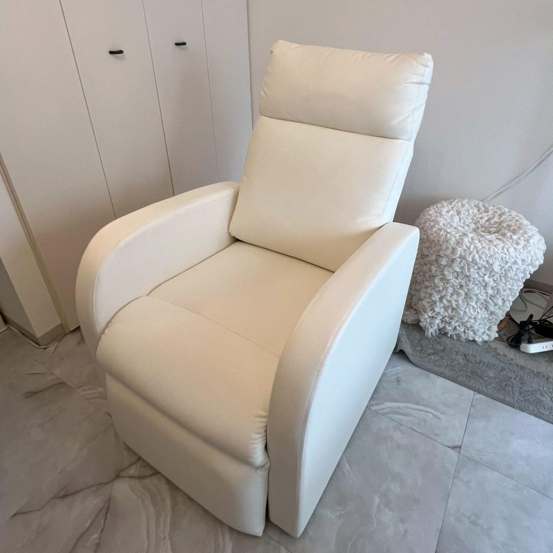 目立った傷汚れ無し美品セブンビューティ コンパクトリクライニングチェアカバー付き