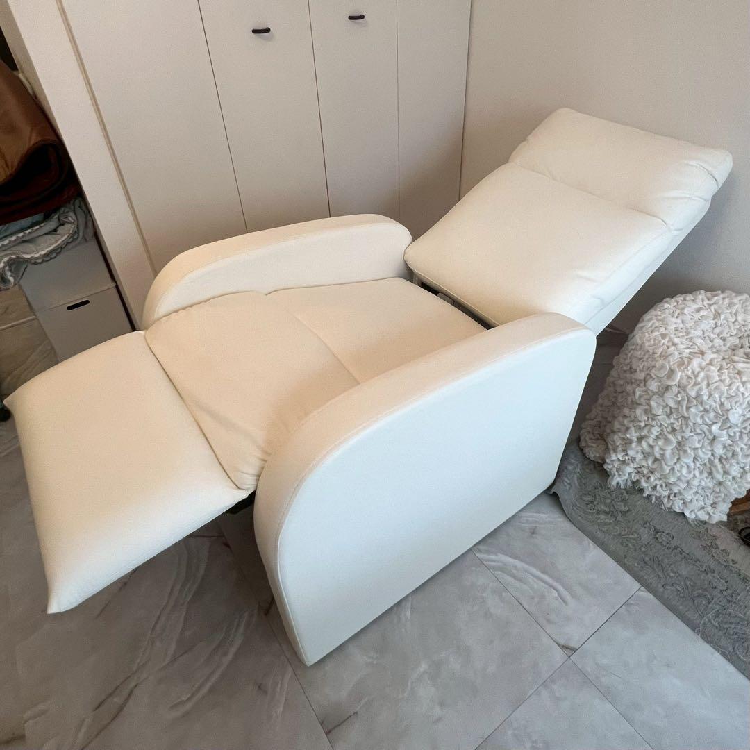 目立った傷汚れ無し美品セブンビューティ コンパクトリクライニングチェアカバー付き