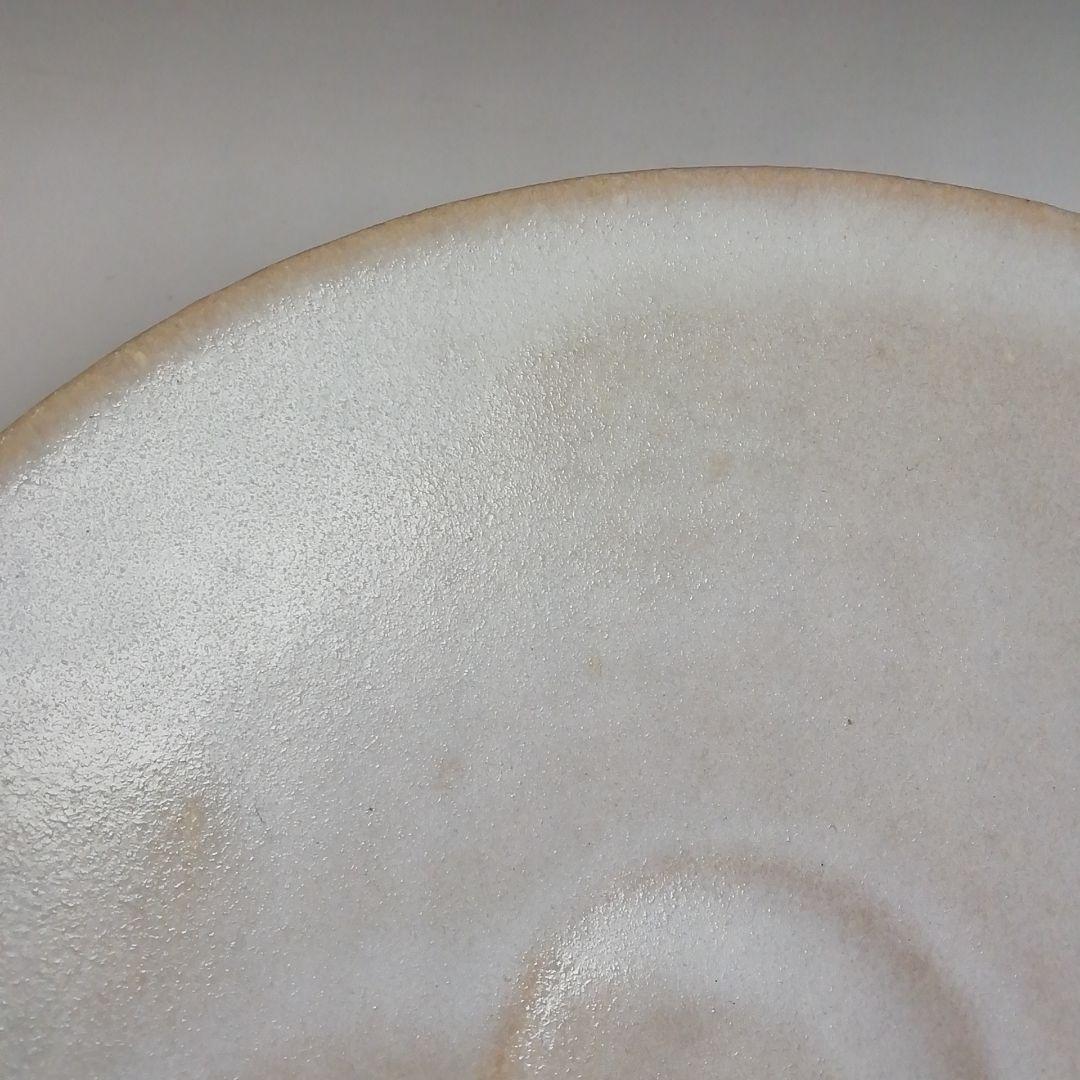 Ｓ９５５　茶碗　『白釉　平茶碗』『北村暢男 作』　共箱　抹茶碗　茶道具