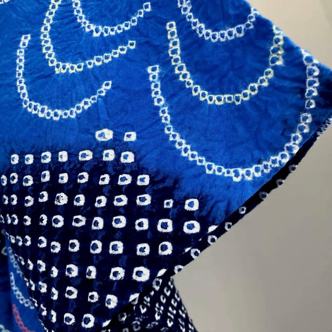 専用chaps❤️様 有松絞り　浴衣　上質　花模様　身丈160cm トーN2-78