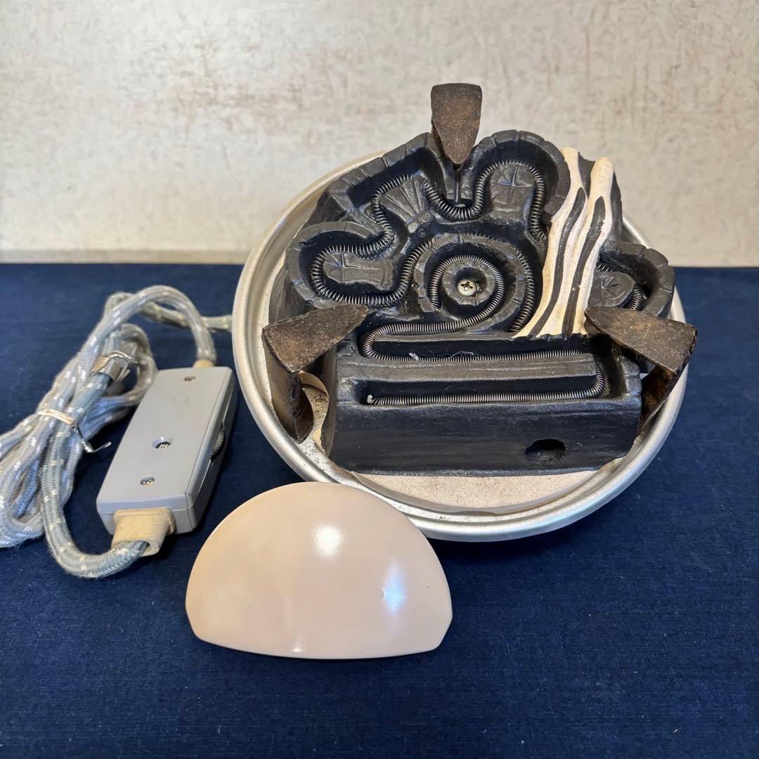 風炉 茶釜 電熱器 畠春齋造 筒釜 面取風炉 野々田電熱器 敷板 茶道具