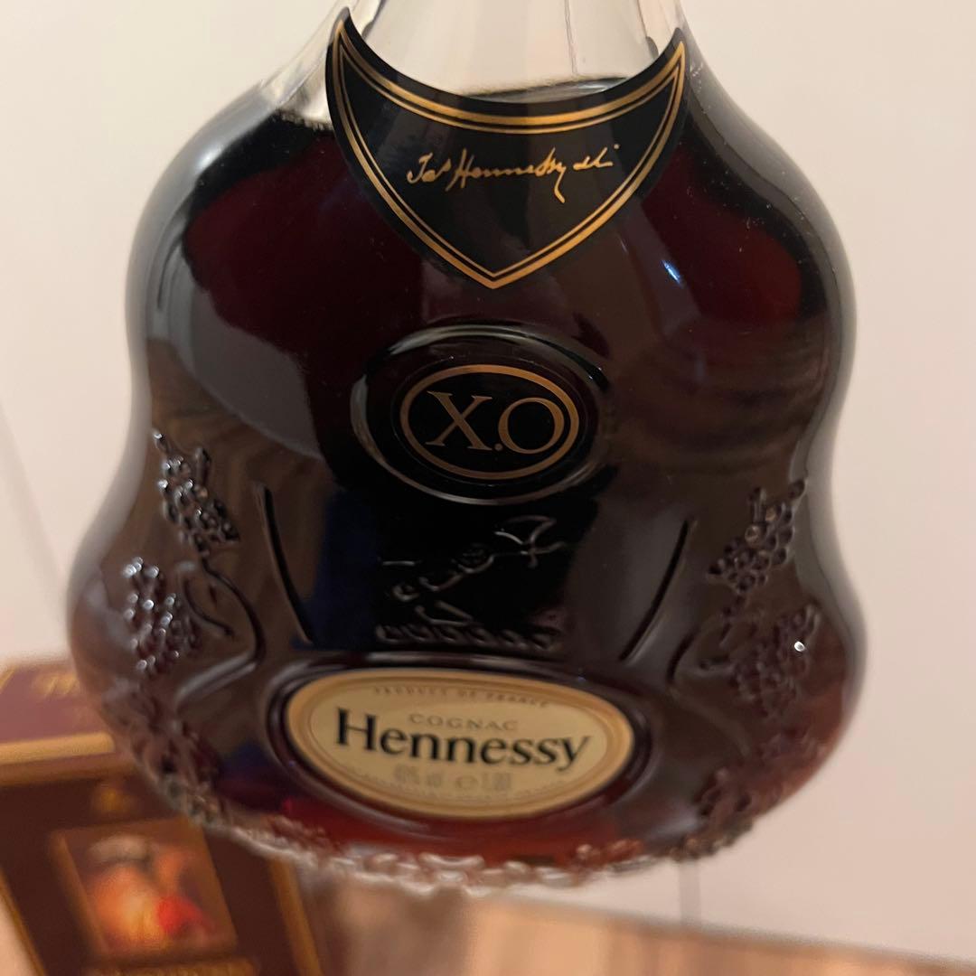 ヘネシー X.O ブランデー 金キャップ クリアボトル 1000ml 箱あり