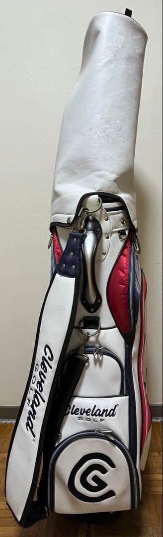 Cleveland キャディバッグ ホワイト ネイビー　クリーブランド