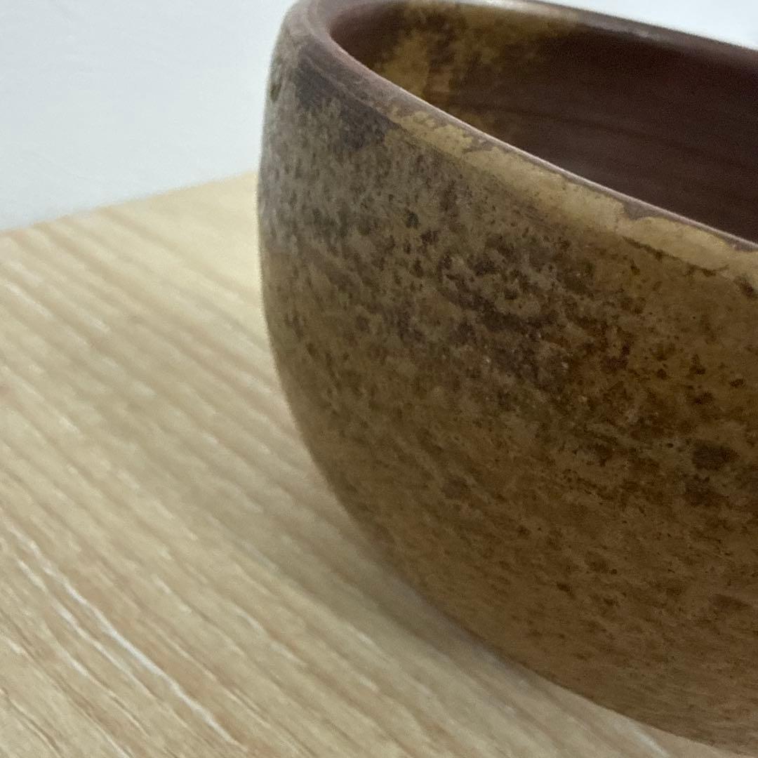 伊部焼　金重陶陽作　茶碗　分銅印　共布　潮香庵陶秀（山本陶秀）識箱