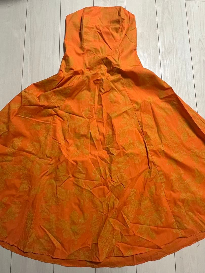 フラダンス用オレンジドレス(ムームー)