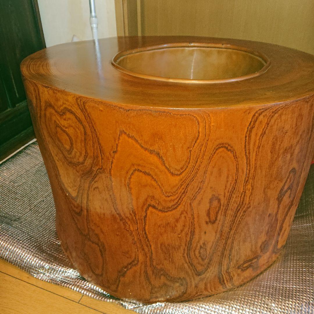 火鉢、木製くりぬき