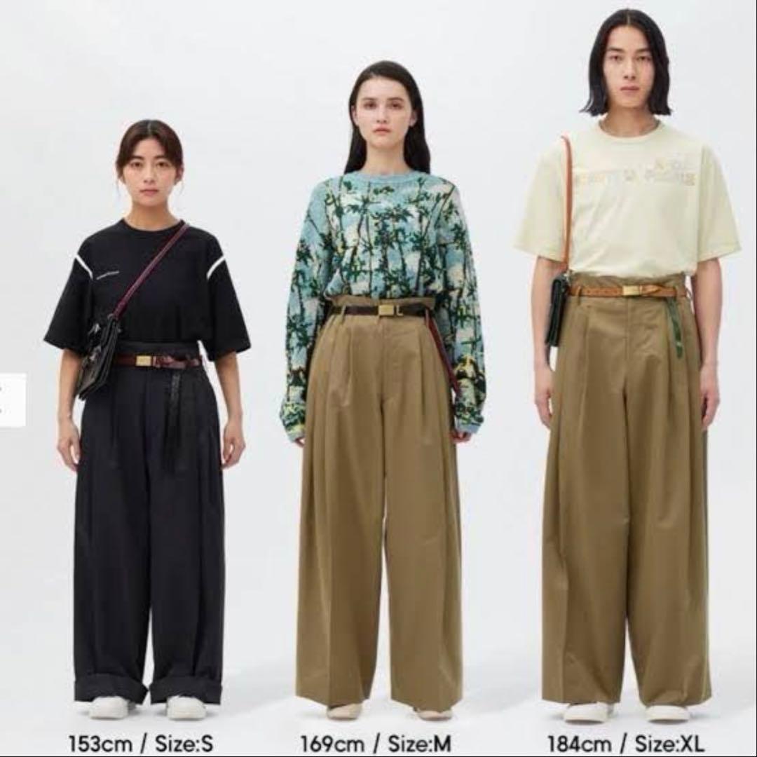 貴重XL2色セット　GU×beautiful people タックワイドパンツ