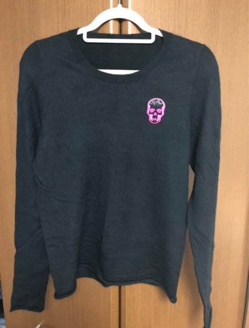 【ひろ】lucien pellat-finet スカル刺繍 ブラックニット