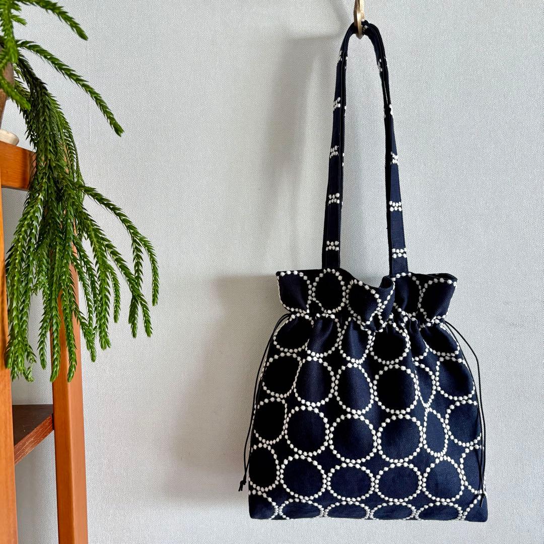 ミナペルホネン生地使用 ✳︎ tambourine 巾着バッグA