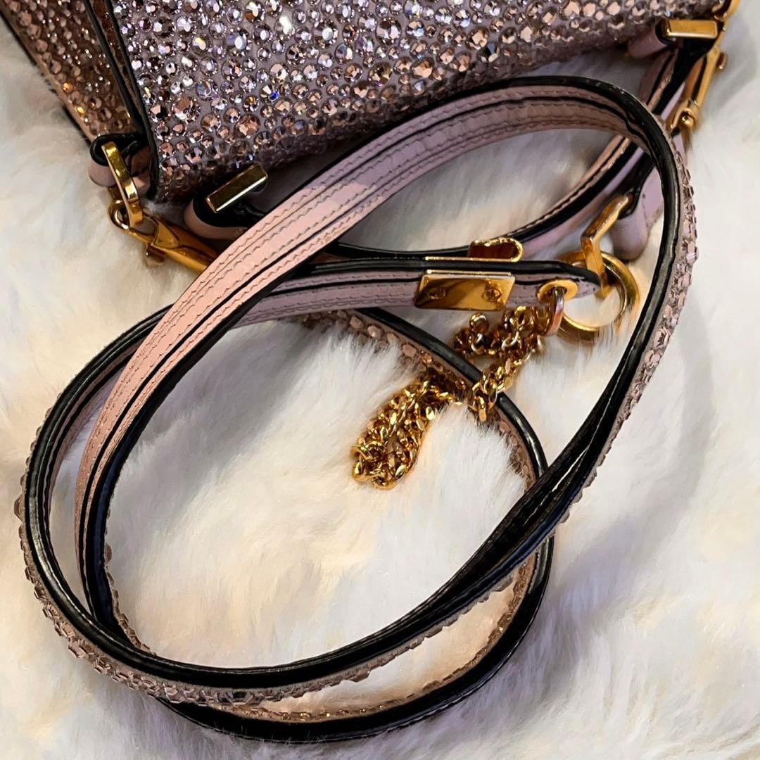 美品✨希少✨ヴァレンティノ Vスリング ミニハンドバッグ ピンク