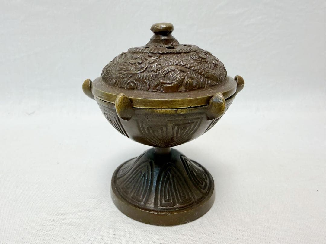 ほぼ未使用 茶道具 唐銅 ホヤ香炉蓋置 栄螺 3点セット