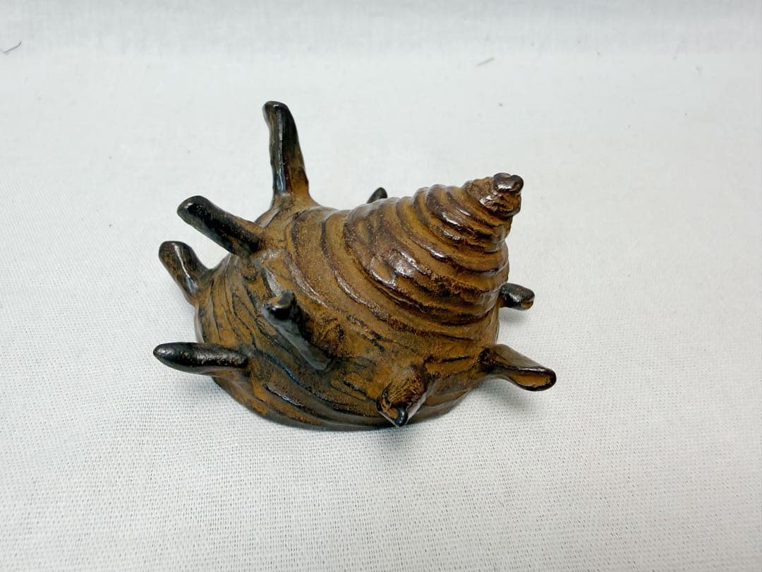 ほぼ未使用 茶道具 唐銅 ホヤ香炉蓋置 栄螺 3点セット