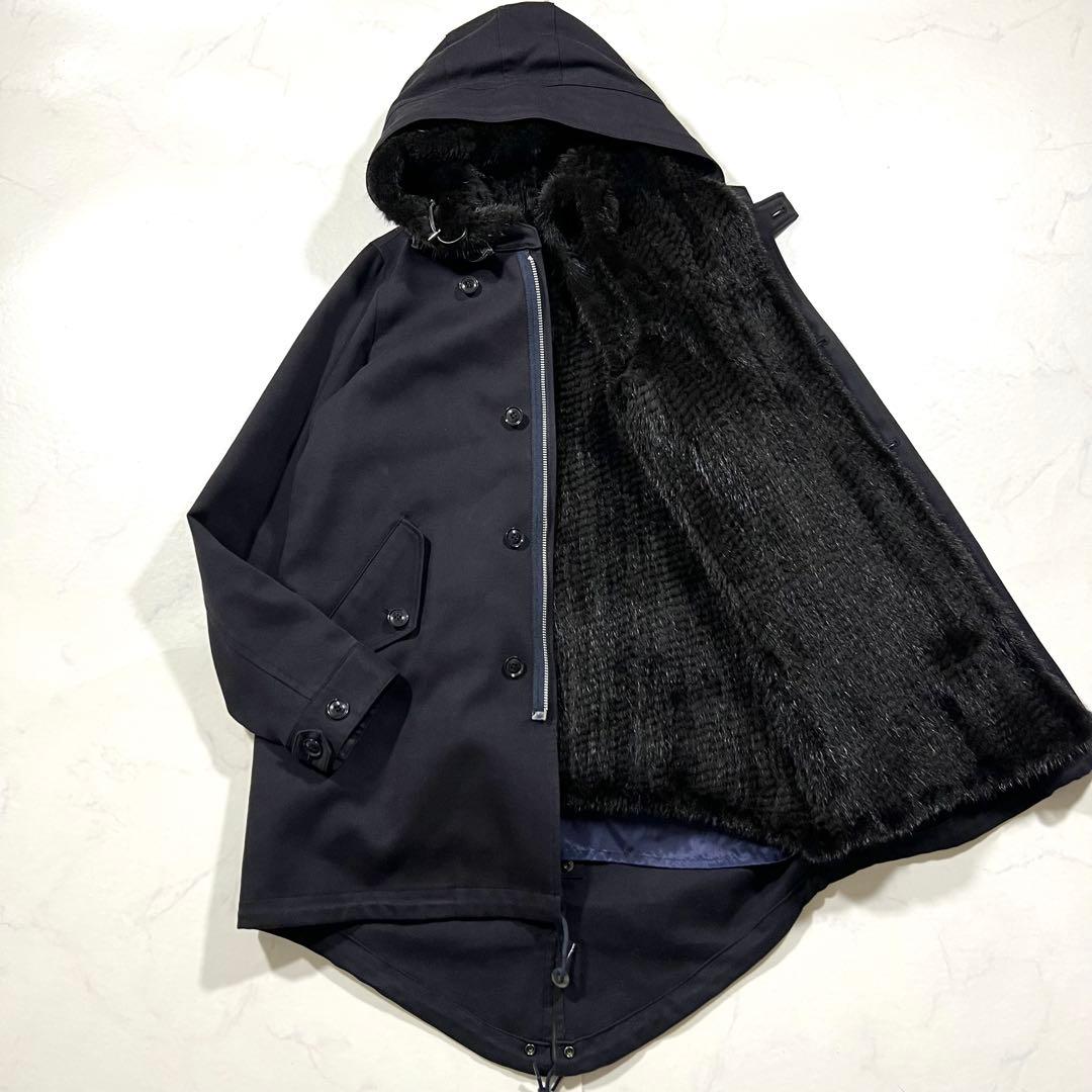 スタニングルアー ミンク 毛皮 ライナー モッズコート フィッシュテール 黒 M