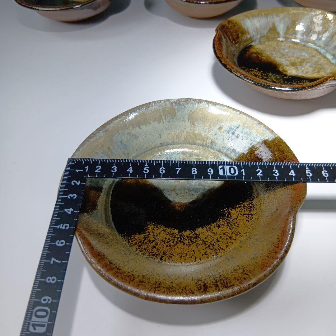 最後値下げ唐津焼　西岡小十作　朝鮮唐津向付5客　 共箱　未使用品　美品