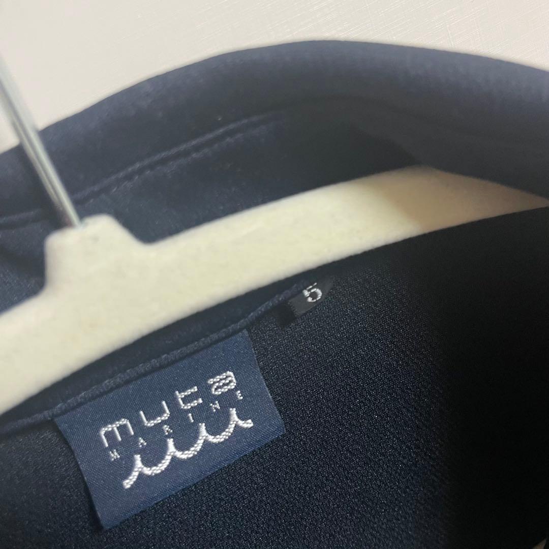 muta ゴルフ　ゴルフ　ポロシャツ　ネイビー　ホワイト　ムータ　メンズ　M