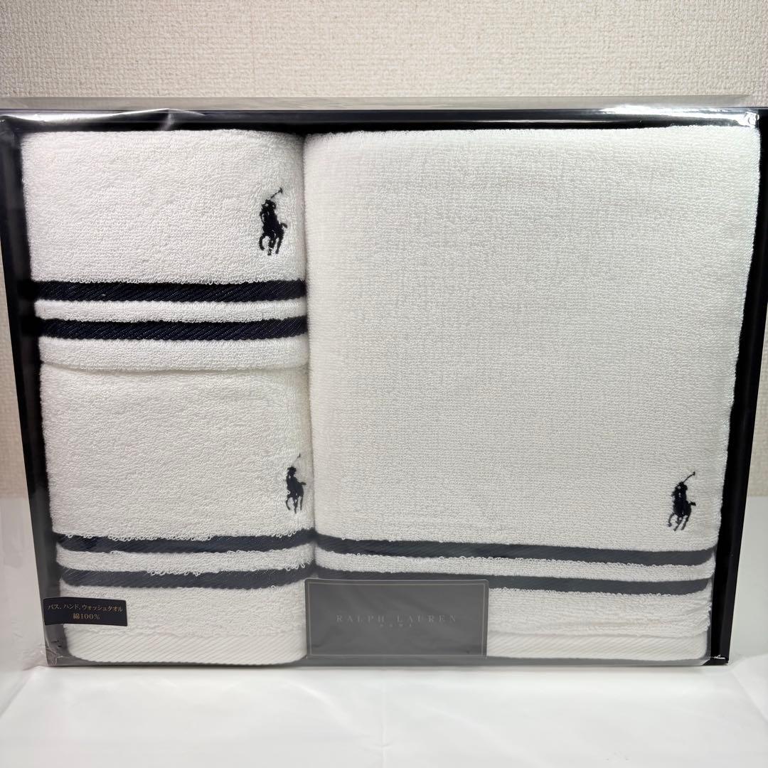 Ralph Lauren ラルフローレン　クラシックコード　タオルギフトセット