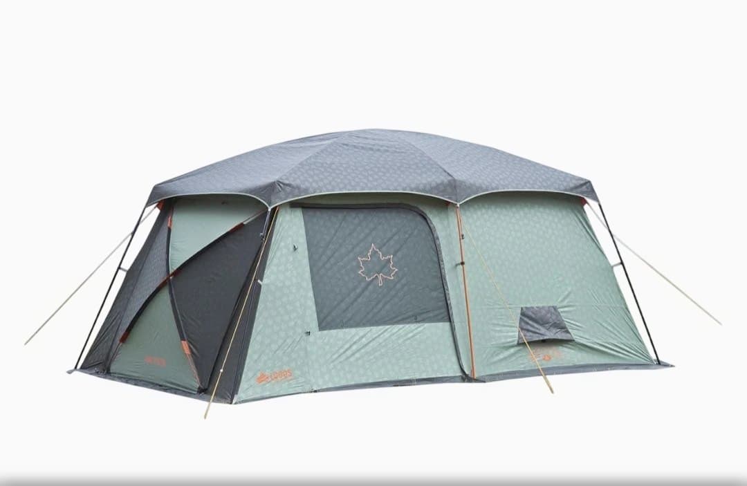 LOGOS コテージ型テント　4人用グレー/グリーン