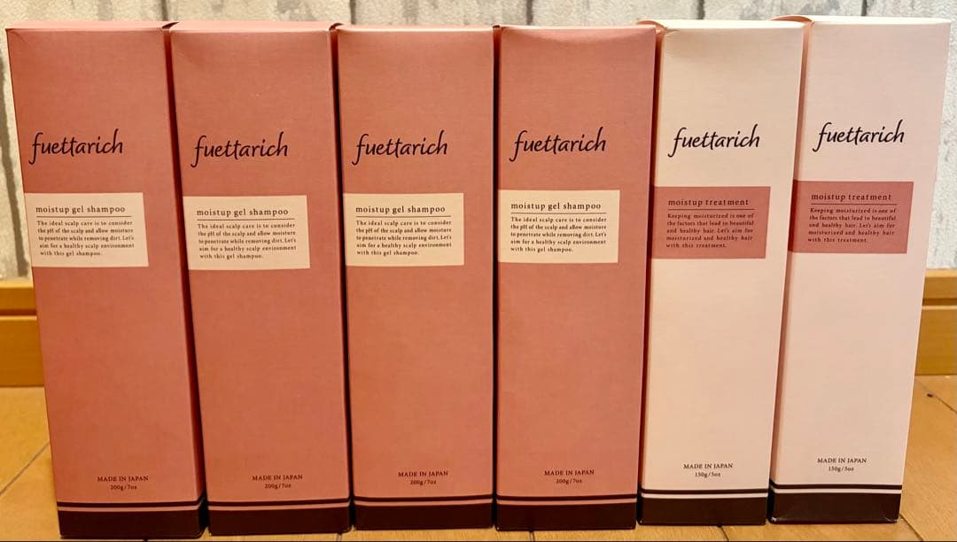 fuetarich メモリーゲルシャンプー&トリートメント6本セット